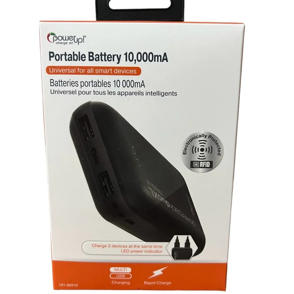 2 Universal Rapid Portable Battery Power Packs For All Smartphones Rapid Charge